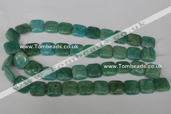 CAM1029 15.5 inches 18*18mm square natural Russian amazonite beads