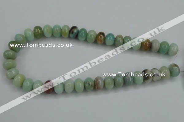 CAM103 15.5 inches 10*14mm rondelle amazonite gemstone beads