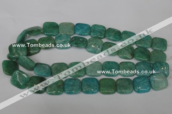 CAM1030 15.5 inches 20*20mm square natural Russian amazonite beads