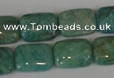 CAM1032 15.5 inches 13*18mm rectangle natural Russian amazonite beads