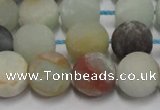 CAM1102 15.5 inches 8mm round matte amazonite beads wholesale