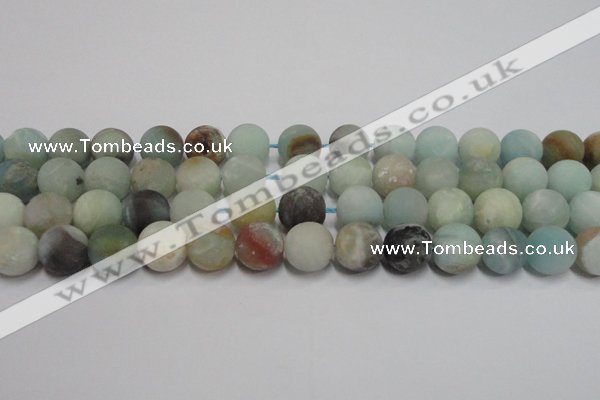 CAM1104 15.5 inches 12mm round matte amazonite beads wholesale