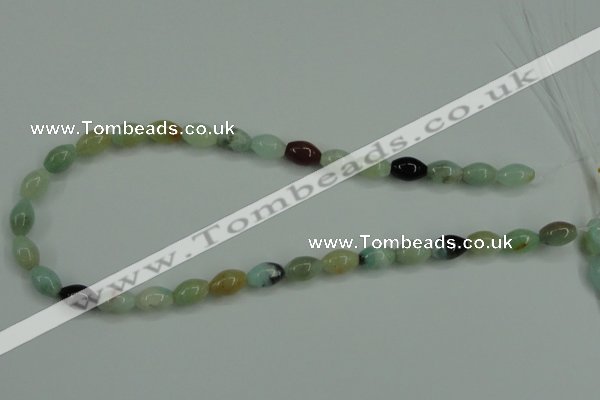 CAM111 15.5 inches 8*12mm rice amazonite gemstone beads wholesale