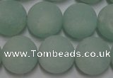 CAM1114 15.5 inches 12mm round matte amazonite beads wholesale