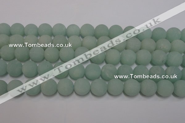 CAM1115 15.5 inches 14mm round matte amazonite beads wholesale