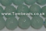 CAM1124 15.5 inches 12mm carved round amazonite beads wholesale