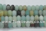 CAM1130 15.5 inches 4*6mm rondelle matte amazonite beads wholesale