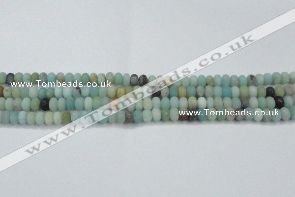 CAM1131 15.5 inches 5*8mm rondelle matte amazonite beads wholesale