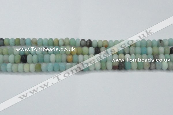 CAM1132 15.5 inches 6*10mm rondelle matte amazonite beads wholesale