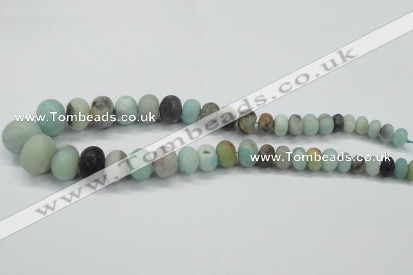 CAM1135 15.5 inches 6*10mm - 15*20mm rondelle matte amazonite beads