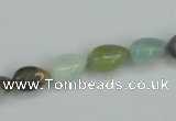 CAM115 15.5 inches 8*10mm flat teardrop amazonite gemstone beads