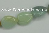 CAM116 15.5 inches 13*18mm flat teardrop amazonite gemstone beads