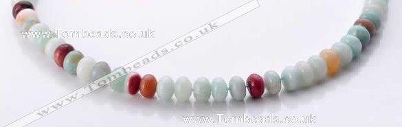 CAM12 5*8mm rondelle natural amazonite gemstone beads Wholesale