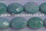 CAM1205 15.5 inches 14*19mm faceted oval Russian amazonite beads