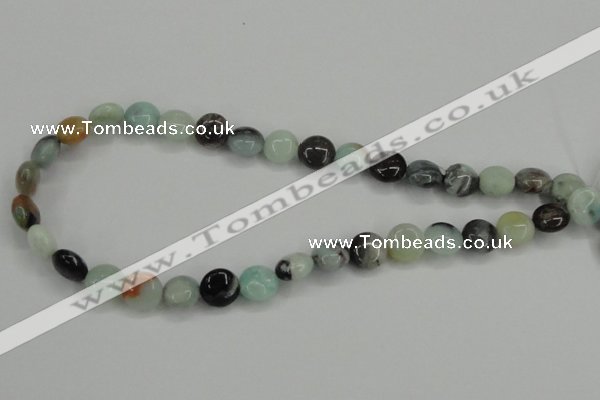 CAM121 15.5 inches 12mm flat round amazonite gemstone beads