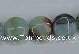 CAM122 15.5 inches 16mm flat round amazonite gemstone beads