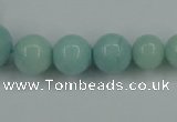 CAM125 15.5 inches multi-size round amazonite gemstone beads