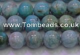 CAM1253 15.5 inches 10mm round natural Russian amazonite beads