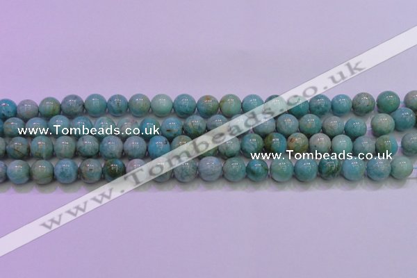 CAM1253 15.5 inches 10mm round natural Russian amazonite beads