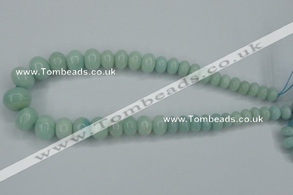 CAM126 15.5 inches multi-size rondelle amazonite gemstone beads