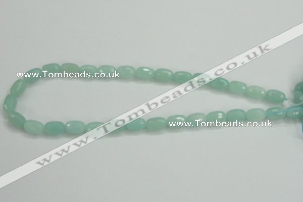 CAM139 15.5 inches 8*12mm faceted drum amazonite gemstone beads