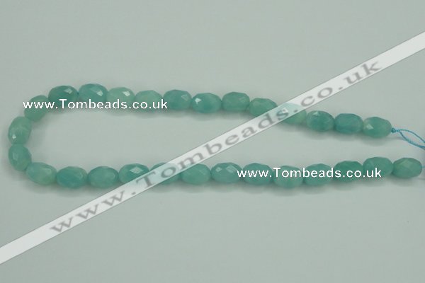 CAM140 15.5 inches 10*14mm faceted drum amazonite gemstone beads