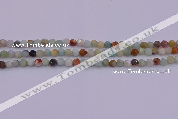 CAM1411 15.5 inches 6mm faceted nuggets amazonite gemstone beads