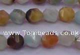 CAM1412 15.5 inches 8mm faceted nuggets amazonite gemstone beads