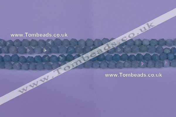 CAM1416 15.5 inches 6mm faceted nuggets Chinese amazonite beads