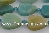 CAM1421 15.5 inches 11*16mm flat teardrop Chinese amazonite beads