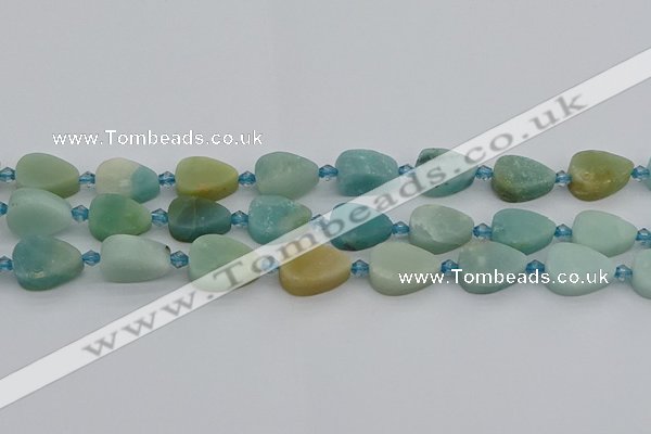 CAM1421 15.5 inches 11*16mm flat teardrop Chinese amazonite beads