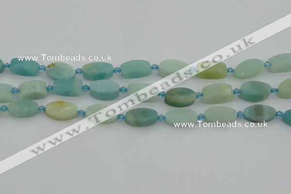 CAM1426 15.5 inches 10*16mm oval Chinese amazonite beads