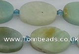 CAM1428 15.5 inches 15*22mm oval Chinese amazonite beads