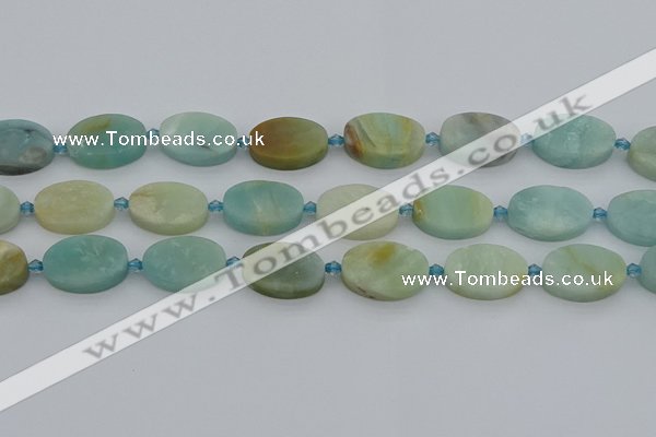 CAM1428 15.5 inches 15*22mm oval Chinese amazonite beads