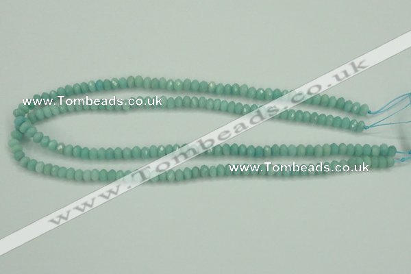 CAM143 15.5 inches 4*6mm faceted rondelle amazonite gemstone beads