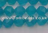 CAM1432 15.5 inches 8mm faceted nuggets dyed amazonite gemstone beads