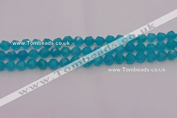 CAM1432 15.5 inches 8mm faceted nuggets dyed amazonite gemstone beads