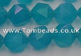 CAM1434 15.5 inches 12mm faceted nuggets dyed amazonite gemstone beads