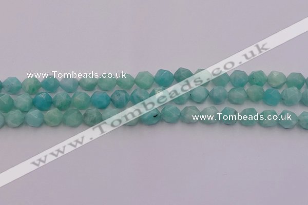 CAM1437 15.5 inches 8mm faceted nuggets amazonite gemstone beads