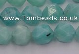 CAM1438 15.5 inches 10mm faceted nuggets amazonite gemstone beads