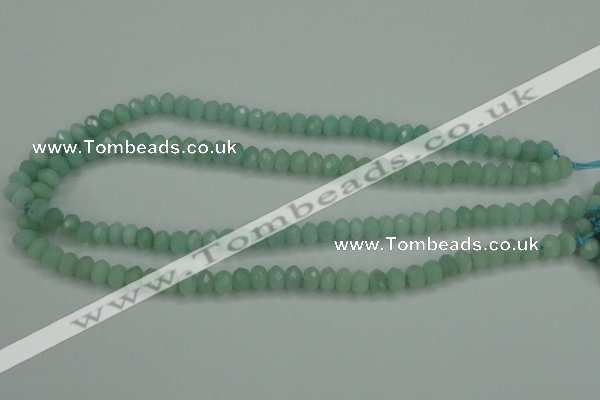 CAM144 15.5 inches 5*8mm faceted rondelle amazonite gemstone beads