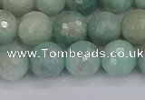 CAM1453 15.5 inches 10mm faceted round amazonite gemstone beads