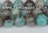 CAM1482 15.5 inches 8mm round Madagascar black amazonite beads