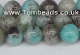 CAM1482 15.5 inches 8mm round Madagascar black amazonite beads