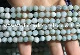 CAM1493 15.5 inches 6mm faceted nuggets amazonite beads wholesale