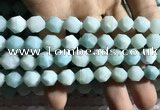 CAM1496 15.5 inches 12mm faceted nuggets amazonite beads wholesale