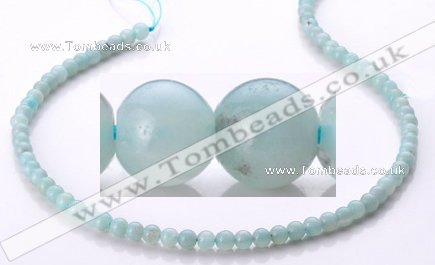 CAM15 16 inches 4mm round natural amazonite beads Wholesale