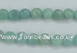 CAM151 15.5 inches 8mm flat round amazonite gemstone beads