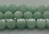 CAM1512 15.5 inches 8mm faceted round natural peru amazonite beads