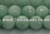 CAM1514 15.5 inches 12mm faceted round natural peru amazonite beads